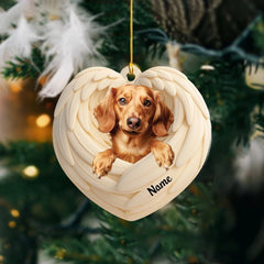 Maxcorners Personalized Dachshund Dog Christmas Ornament, Dog Angel Wings Ornament
2D Flat LM2511