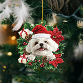 Maxcorners Personalized Shih Tzu Dog Christmas Wreath Ornament, Dog Hanging Ornament
2D Flat LM2511