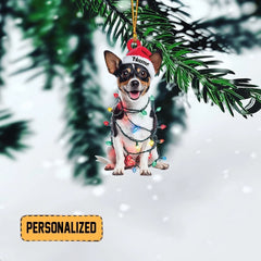Maxcorners Personalized Rat Terrier Dog Christmas Ornament, Dog Christmas Lights Ornament
2D Flat LM2511