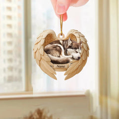 Maxcorners Personalized Sleeping Siberian Husky Dog Christmas Ornament, Dog Angel Wings6
2D Flat LM2511