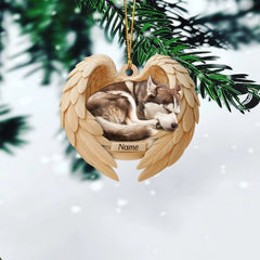 Maxcorners Personalized Sleeping Siberian Husky Dog Christmas Ornament, Dog Angel Wings6
2D Flat LM2511