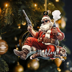 Maxcorners Personalized Hunting Santa Ornament 2025 – Custom Deer Hunter Christmas Ornament
2D Flat LM2511