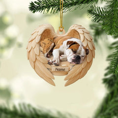 Maxcorners Personalized Sleeping American Bulldog Christmas Ornament, Dog Angel Wings
2D Flat LM2511