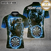 Maxcorners Darts Shirt Electric Panther Lightning Dartboard Multioptions Personalized Name, Team Name Unisex 3D Shirt