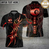 Maxcorners Billiards Shirt Royal Crown Gold 8 Ball Multioptions Personalized Name, Team Name Unisex 3D Shirt