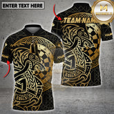 Maxcorners Darts Shirt Viking Gold Celtic Dartboard Multioptions Personalized Name, Team Name Unisex 3D Shirt