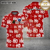 Maxcorners Bowling Shirt HO HO HO Snowflake Pattern Christmas Multi Options Personalized Name, Team Name 3D Shirt