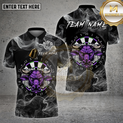 Maxcorners Darts Shirt Bull Smoke Dartboard Multioptions Personalized Name, Team Name Unisex 3D Shirt (4 Colors)