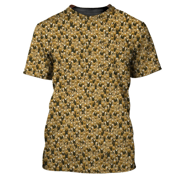 Maxcorners French Bulldog Golf Shirt, Funny Dog Golf Shirt For Men, Pattern Golf Shirt For Golfers