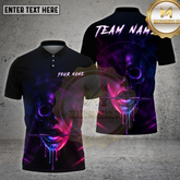 Maxcorners Darts Shirt Neon Skull Lips Glow Multioptions Personalized Name, Team Name Unisex 3D Shirt (4 Colors)