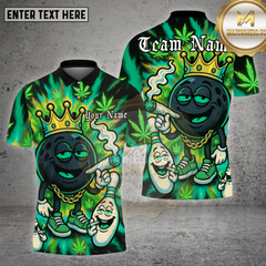 Maxcorners Bowling Shirt King Smoking Ball Multioptions Personalized Name, Team Name Unisex 3D Shirt (4 Colors)