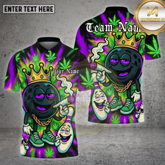Maxcorners Bowling Shirt King Smoking Ball Multioptions Personalized Name, Team Name Unisex 3D Shirt (4 Colors)