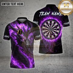 Maxcorners Darts Shirt Dragon Fire Inferno Dartboard Multioptions Personalized Name, Team Name Unisex 3D Shirt (4 Colors)