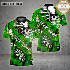 Maxcorners Darts Shirt Skull Hand Lightning Dartboard Multioptions Personalized Name, Team Name Unisex 3D Shirt (4 Colors)