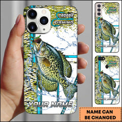 Maxcorners Crappie Fishing Phone Case Lure Strike Action Sport Style Personalized Name 3D Phone Case