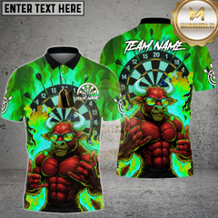 Maxcorners Dart Shirt Smoking Bull Flame Board Multioptions Personalized Name, Team Name Unisex 3D Shirt (4 Colors)