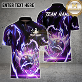 Maxcorners Bowling Lightning Energy Shirt Electric Strike Ball Design Multicolor Options Personalized Name, Team Name 3D Shirt (4 Colors)