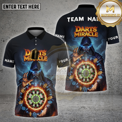 Maxcorners Darts Shirt Wizard Magic Dartboard Lightning Personalized Name, Team Name 3D Shirts