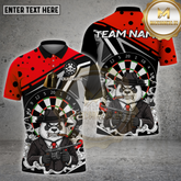 Maxcorners Darts Shirt Gangster Panda Dartboard Multicolor Options Personalized Name, Team Name 3D Shirt (4 Colors)