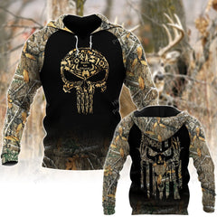Maxcorners Skull Shape Hunting American Flag Camouflage Hunting Apparels