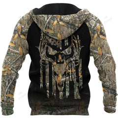 Maxcorners Skull Shape Hunting American Flag Camouflage Hunting Apparels