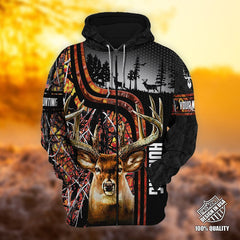 Maxcorners Personalized Name The Special Deer Hunting 3D Hoodie & Zip Hoodie