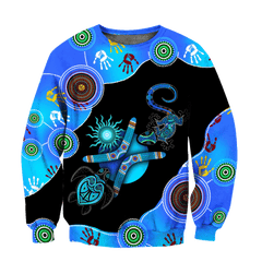 Maxcorners Aboriginal Naidoc Week Blue Turtle Lizard Shirts