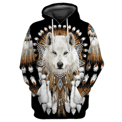 Maxcorners Love Wolf Native American Unisex
