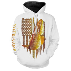 Maxcorners Redfish Puppy Drum American Flag Custom Name Fishing