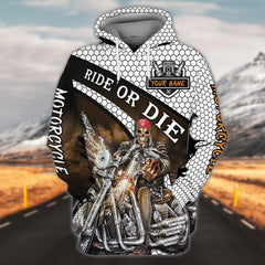 Maxcorners Custom Name Ride Or Die Limited Shirt 3D All Over Print Shirts