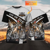 Maxcorners Custom Name Ride Or Die Limited Shirt 3D All Over Print Shirts