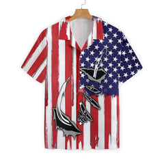 MAXCORNERS FISH HOOK AMERICAN FLAG 3D HM - HOODIE