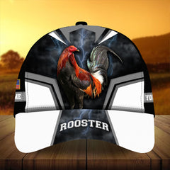 Maxcorners Super Cool Rooster 3D Multicolor Personalized Cap