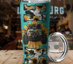 Maxcorners Jeep Mom 3D Over Printed Tumbler