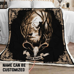 Maxcorners Personalized Deer Hunting Mystery Blanket