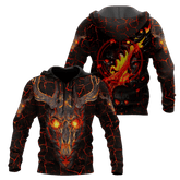 Maxcorners Deer Hunting Fire 3D Over Printed Hoodie