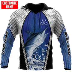 Maxcorners Blue Marlin Fishing Custom Name Sport Fishing Unisex Shirts