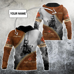 Maxcorners Custom Name Silent Warrior Firefighter Hoodie