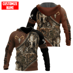 Maxcorners Deer Hunting Personalized Name 3D Over Printed Hoodie