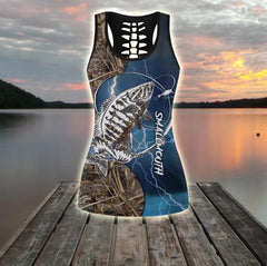 Maxcorners Bass Fishing Tattoo Blue Camo