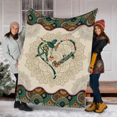 Maxcorners Bowling Vintage Mandala Girl Blanket