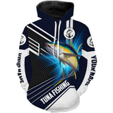 Max Corners Yellowfin Tuna Fishing Customize name 3D All Over Printed fishing Hoodie