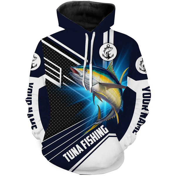 Max Corners Yellowfin Tuna Fishing Customize name 3D All Over Printed fishing Hoodie