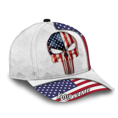Maxcorners Custom Name American Skull 3D - Cap