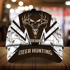 Max Corners Unique Skull Deer Hunting 3D Multicolor Personalized Cap