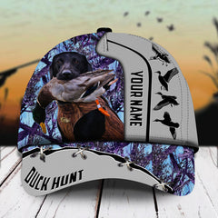Max Corners Dog Hunter Camo Pattern 3D Multicolor Personalized Cap