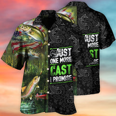 Maxcorners Fishing Just One More Cast I Promise Cool Hawaiian Shirt