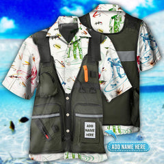 Maxcorners Fishing Fly Fishing Cool Personalized Hawaiian Shirt