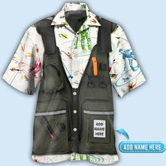 Maxcorners Fishing Fly Fishing Cool Personalized Hawaiian Shirt