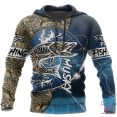 Maxcorners Musky Fishing Huk Up All Printing Shirts